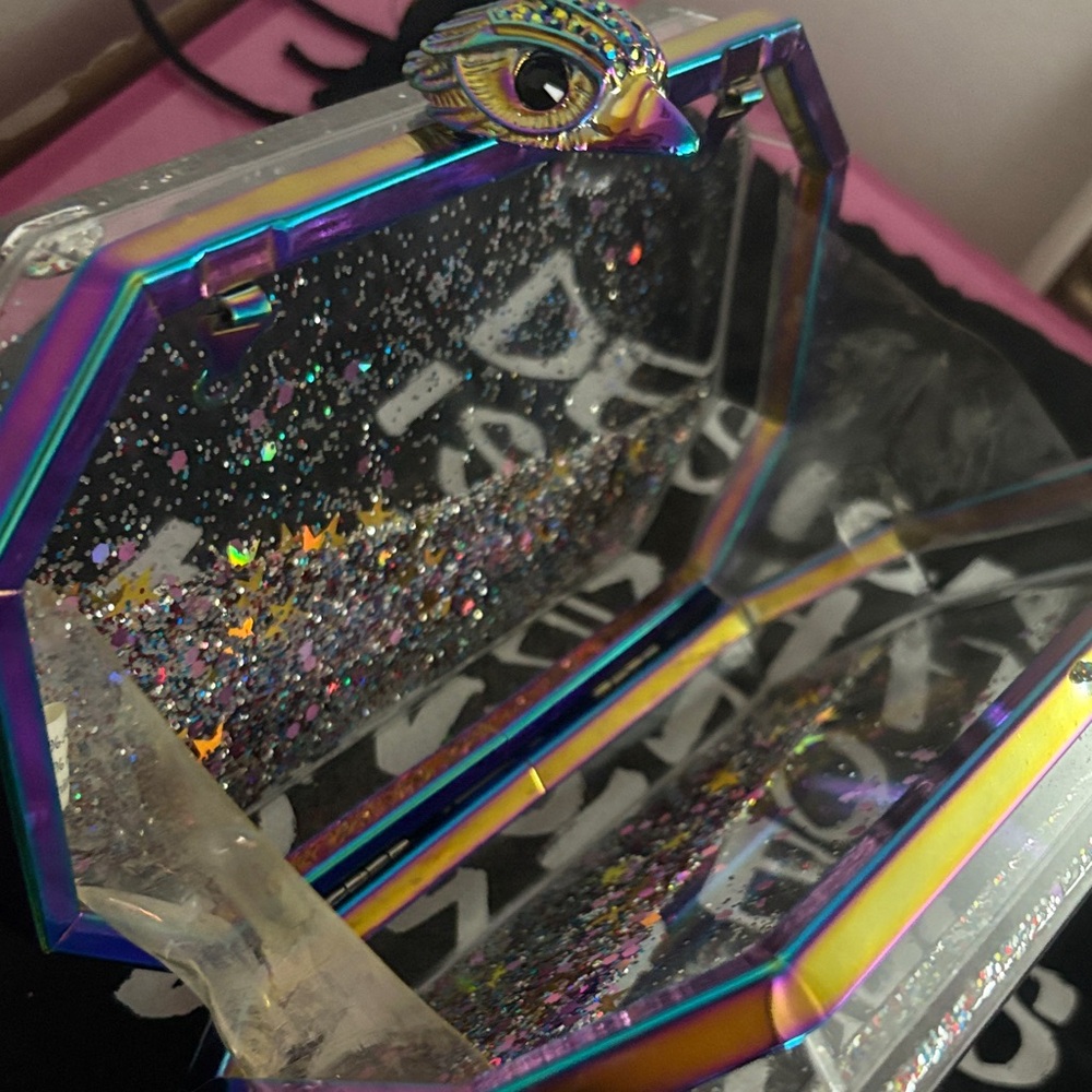 Kurt Geiger Multicolor Glitter Clutch - Picture 4 of 4